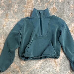 Lulu Lemmon Teal Quarter-Zip Pullover